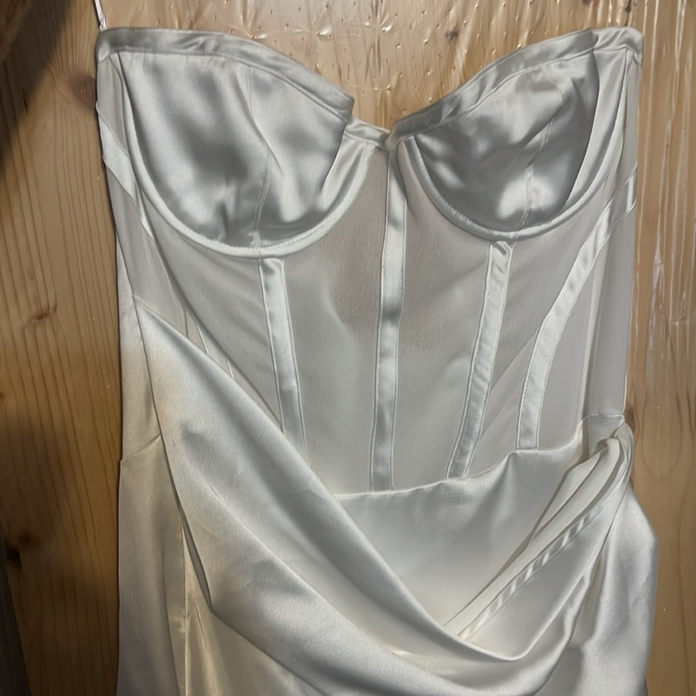 NWT Zara strapless satin sheer corset with boning - Picture 10 of 12
